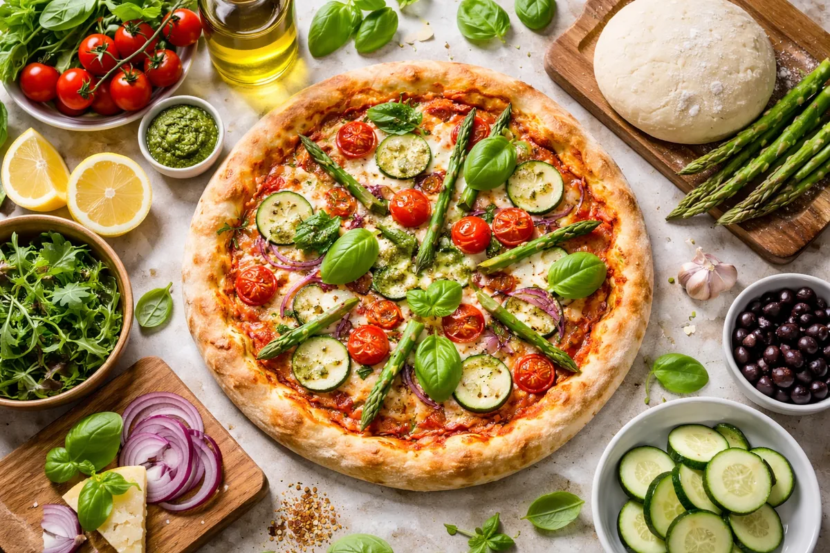 Comment préparer une pizza maison avec des ingrédients de saison